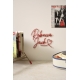 Enseigne prénoms style néon bi-matières, décoration murale rétro