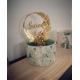 Cake topper jungle feuille monstera anniversaire garçon