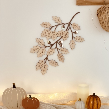 décoration automnale, branche de feuilles