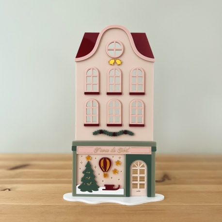 Village miniature de No&euml;l, Maison de No&euml;l et son magasin