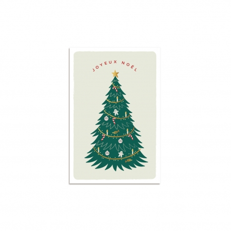 Carte de voeux de No&euml;l, le majestueux sapin