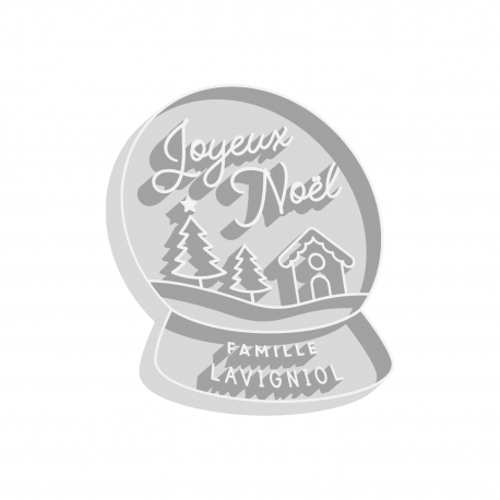 Emporte-pi&egrave;ce de No&euml;l pour famille, boule &agrave; neige