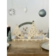 Décoration table de Noël, centre de table en bois