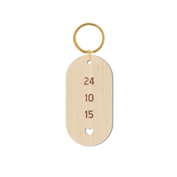 Porte-clé date à personnaliser, cadeau St Valentin