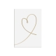 Affiche en plexiglas blanc coeur one line