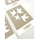 Affiche en plexiglas family birds 4 oiseaux
