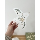 Colombe en fleurs en plexiglas, oiseau décoratif