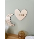 Décoration murale symbolique coeur en bois et plexiglas