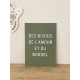 Affiche en plexiglas mat sauge et lettrage blanc