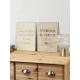 Affiche en bois et plexiglas à personnaliser citation ou prénoms famille