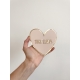 Décoration chambre enfant coeur plexi mat nude