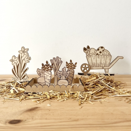 Décoration de Pâques, jardin du lapin de Pâques