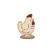 Marque-place en bois personnalisé poule