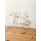 Enseigne style néon mariage, plexi miroir champagne