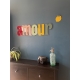 Grande décoration murale AMOUR multicolor 80 cm