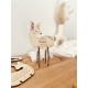 Faire-part baptême original thème forêt biche en bois