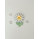 Magnet marguerite personnalisé, remerciements maîtresse, nounou, atsem
