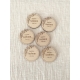 Magnet aimanté en bois, cadeaux d'invités baptême végétal