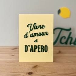 Affiche en plexiglas Vivre d'amour et d'apéro
