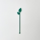 Touillette en plexiglas vert feuilles de menthe