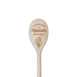 Cadeau fête des mères, cuillère en bois personnalisée tulipes