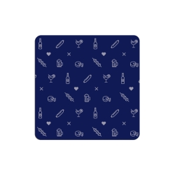 Dessous de verre pictogrammes apéro - Lot de 2