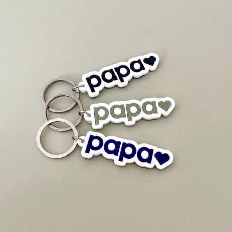 Porte-cl&eacute; bi-mati&egrave;res papa, porte-cl&eacute;s original papa