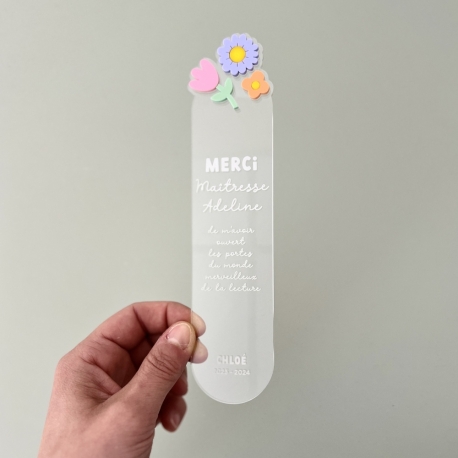 Marque-page personnalis&eacute;, cadeau ma&icirc;tresse nounou atsem