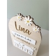 Pancarte rentrée en bois personnalisée souvenirs photo enfant