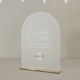Petit panneau mariage sur socle, Le livre dort...
