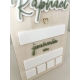Pancarte photo rentrée scolaire en bois et plexiglas