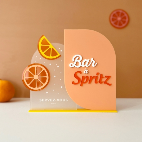 Panneau cocktail Bar &agrave; Spritz, d&eacute;coration originale mariage