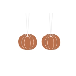 Suspension citrouille terracotta, arbre à décorer automne