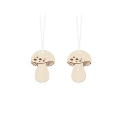 Arbre à décorer d'automne, champignons en bois