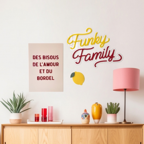 Composition murale d&eacute;corative Famille et amour