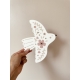 Colombe en plexiglas rose poudrée et ivoire, décoration murale poétique