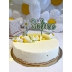 Cake topper personnalisé prénom, thème marguerite