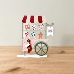 Le chariot de gourmandises, mini monde de Noël