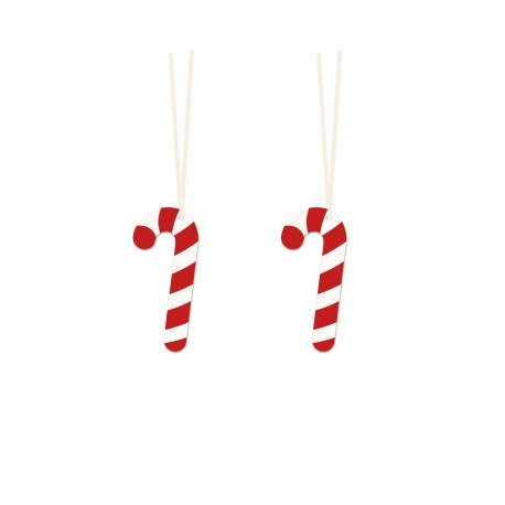Abre à décorer en bois, thème Noël sucre d'orge