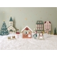 Village de Noël miniature made in France, chalet Vin chaud