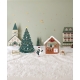Décor de Noël coloré et poétique, village miniature plexiglas