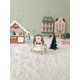 Simon le hérisson en plexiglas, village miniature de Noël