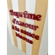 Décoration murale originale, affiche à rayures jaunes, message d'amour