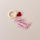 Porte-clés porte-bonheur coloré rouge rose, porte-clés original