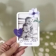 Magnet dessin photo à personnaliser anémone, cadeau grand-mère