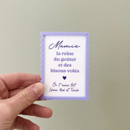 Magnet aimant&eacute; citation, cadeau symbolique mamie