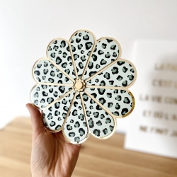 Décoration fleur motif léopard