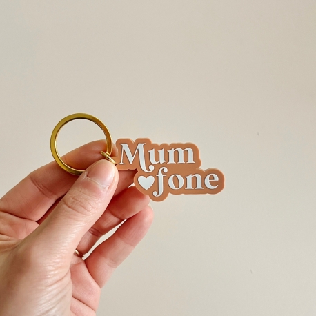 Porte-clef terracotta symbolique pour maman, cadeau mum of one