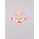 Porte-clef rose et rouge coeur Kiss kiss, grigri porte-bonheur