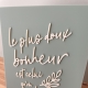 Affiche en plexiglas, décoration murale message bonheur